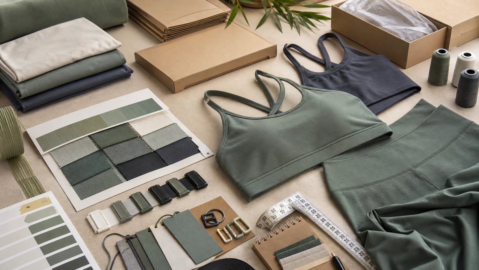 Private Gym Activewear Sets Trim Sourcing