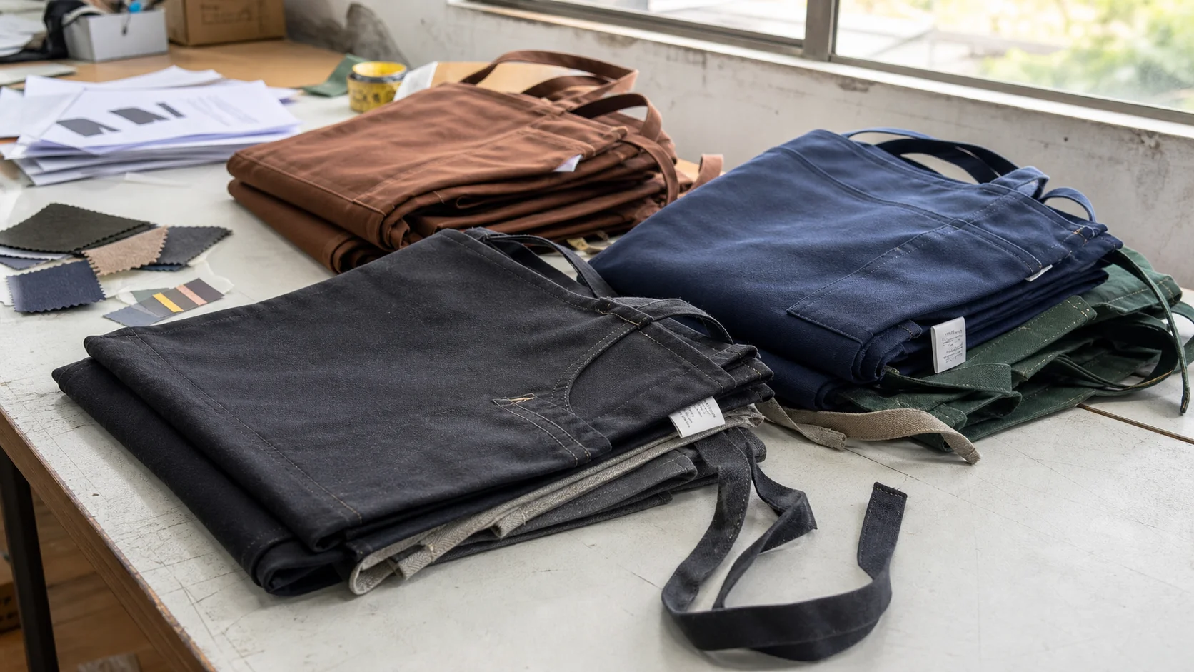 Bulk Aprons With Compliance Labels for Food Distributors