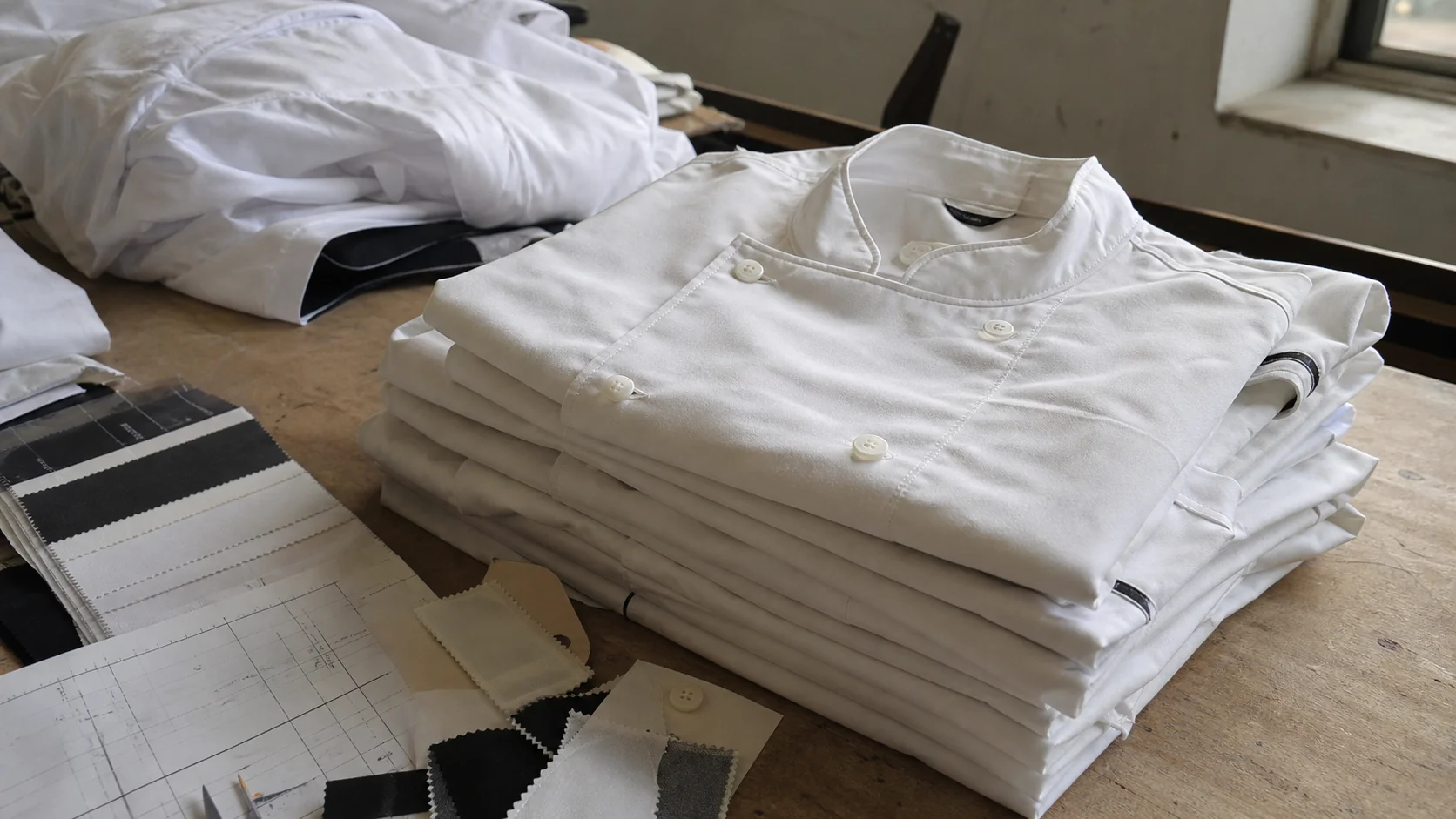 Bulk Chef Coats With Fit Samples for Hotel Kitchens