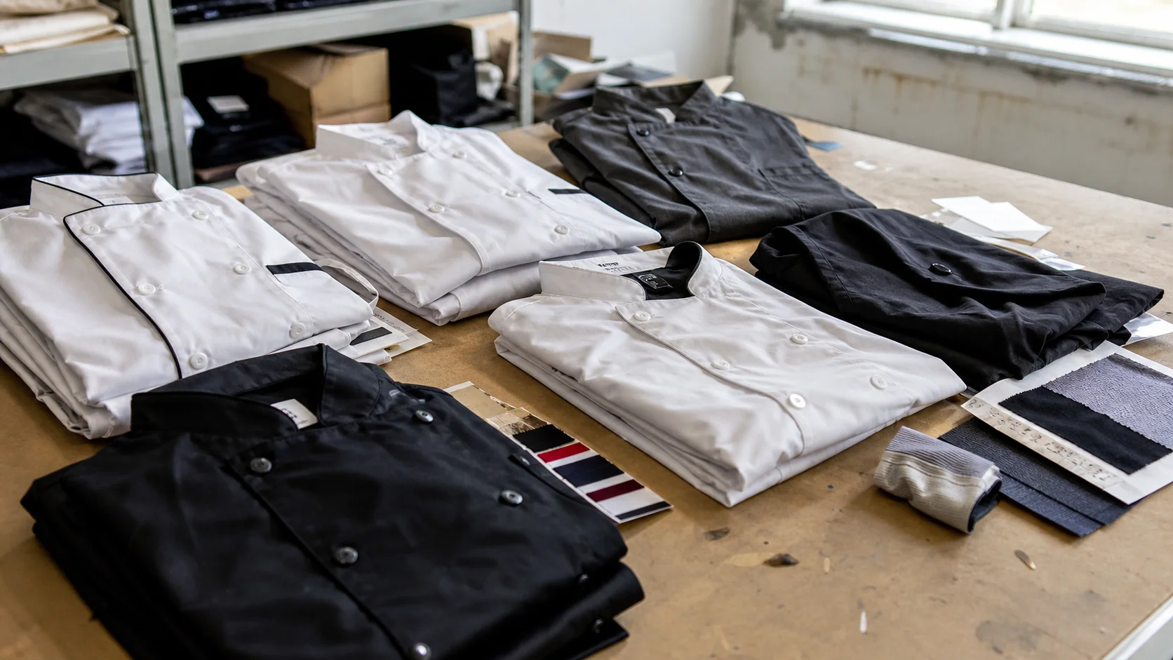 Bulk Chef Coats With Inserts for Distributor Shipments