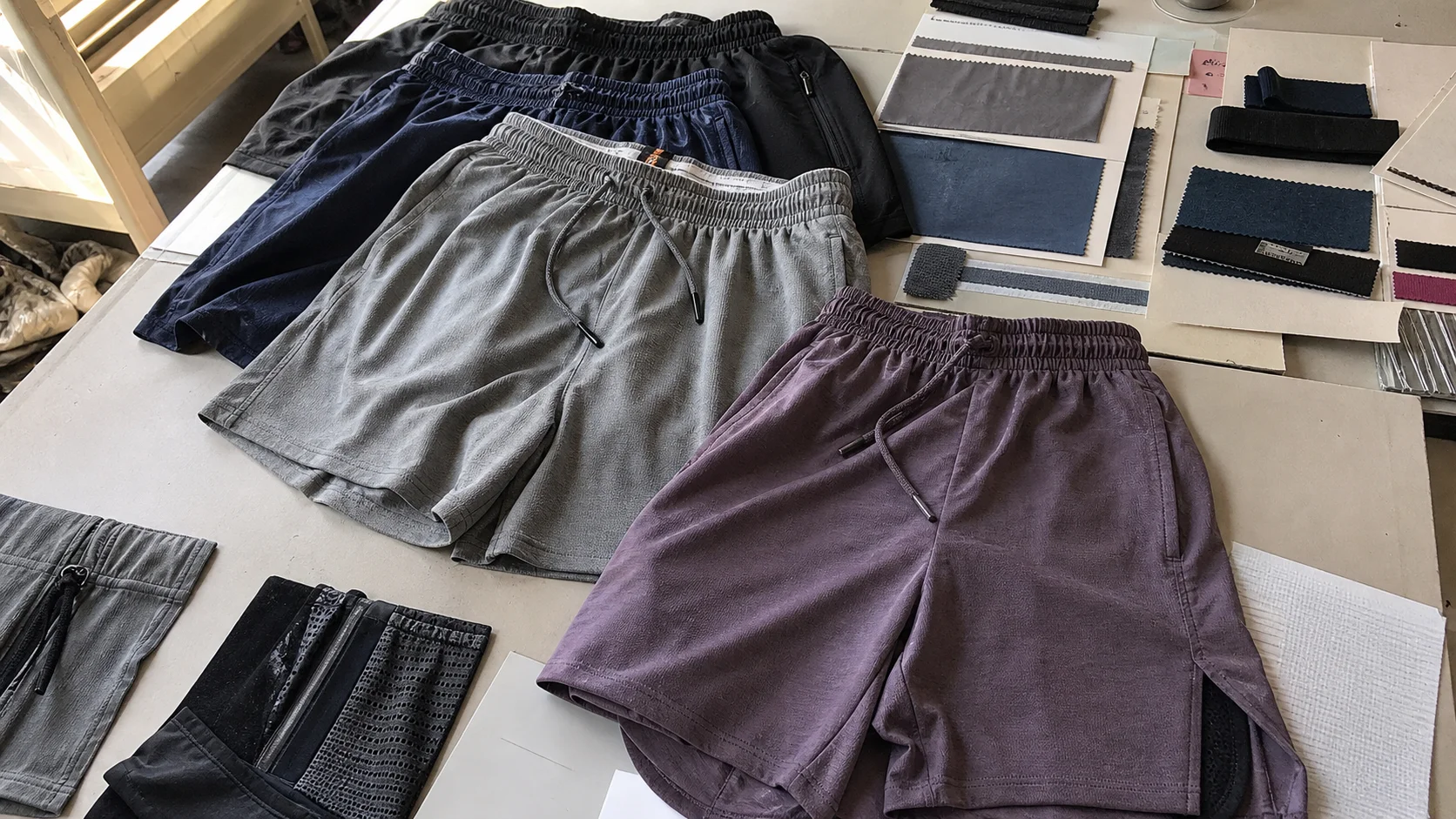 Bulk Gym Shorts Fabric Tests for Private Label Buyers