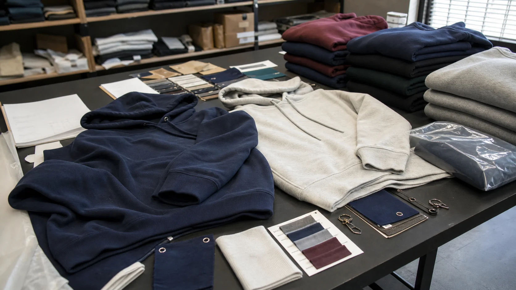 Bulk Hoodies with Fit Samples for University Stores