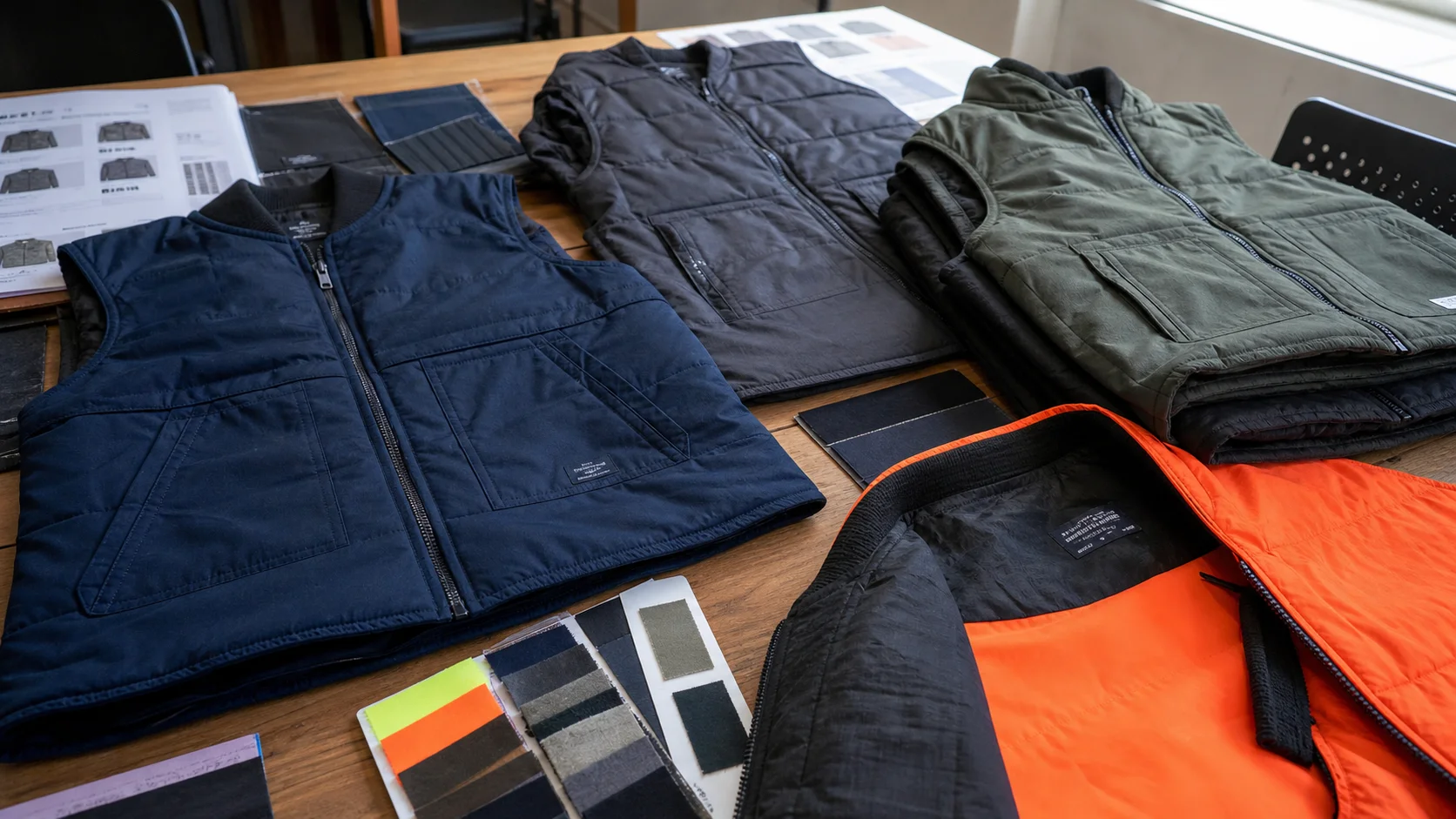 Bulk Insulated Vests with Fit Samples for Distributors
