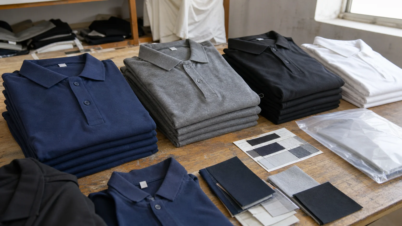 Bulk Polo Shirts with Custom Packaging for Trade Show Staff