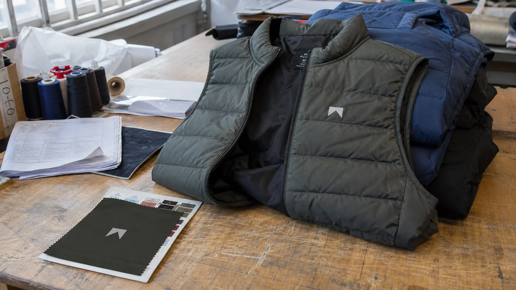 Bulk Puffer Vests Heat Transfer for Warehouse Uniforms