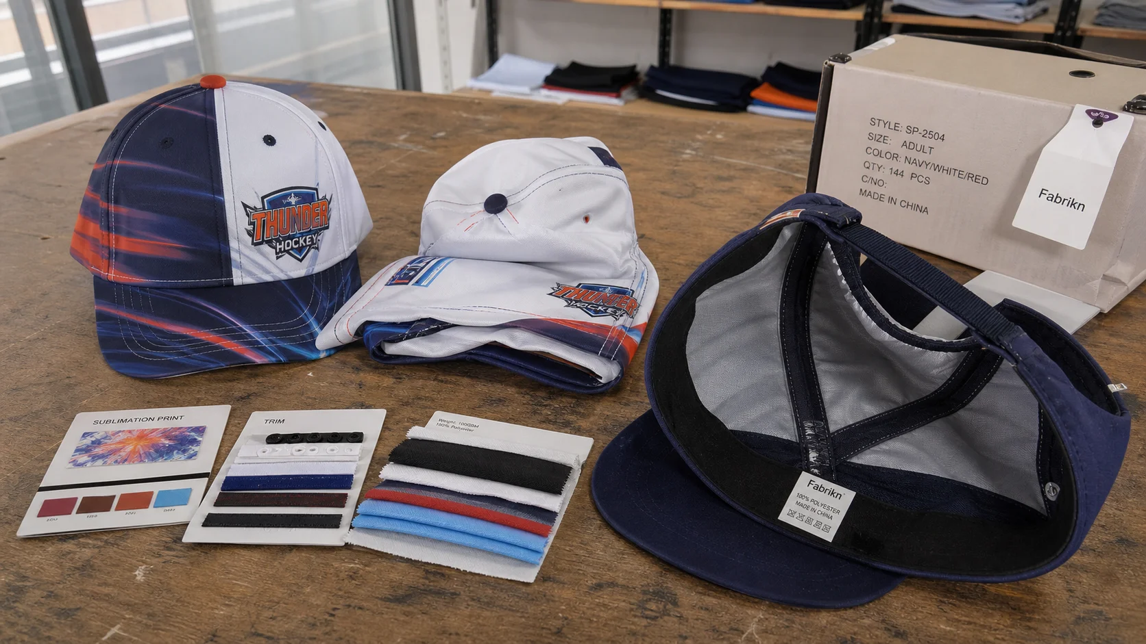 Bulk Sublimated Caps for Sports Merch Orders