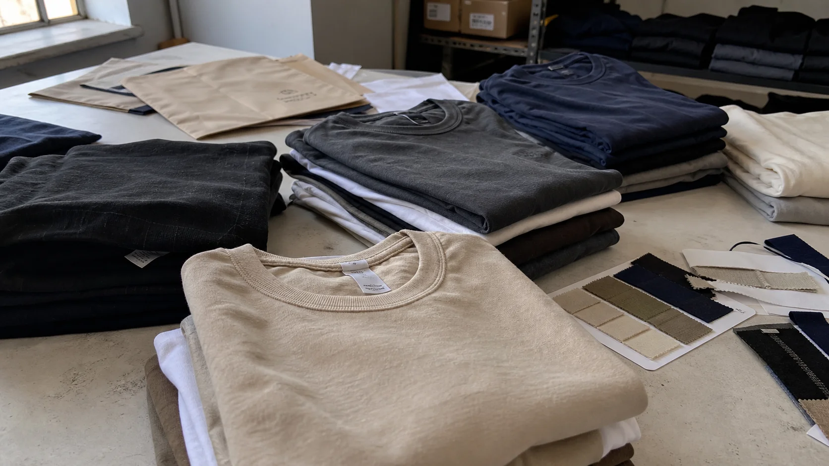 Bulk Unisex T-Shirts with Care Labels for Hotels