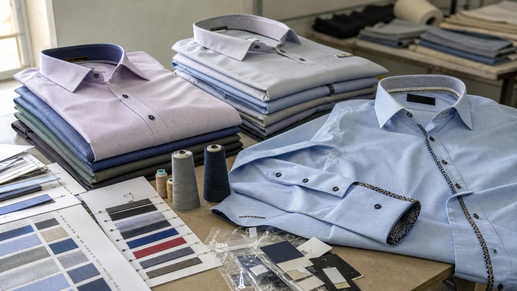Bulk Woven Shirts with Trim for Officewear Orders