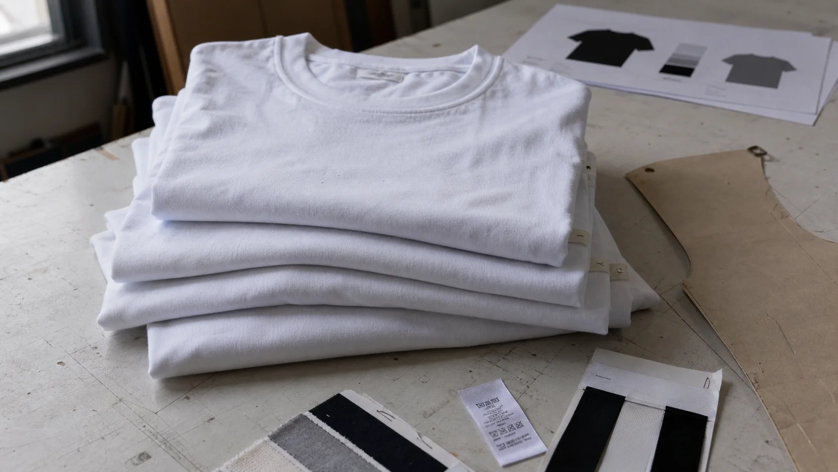Buy White Label Jersey Tees with Size Grading