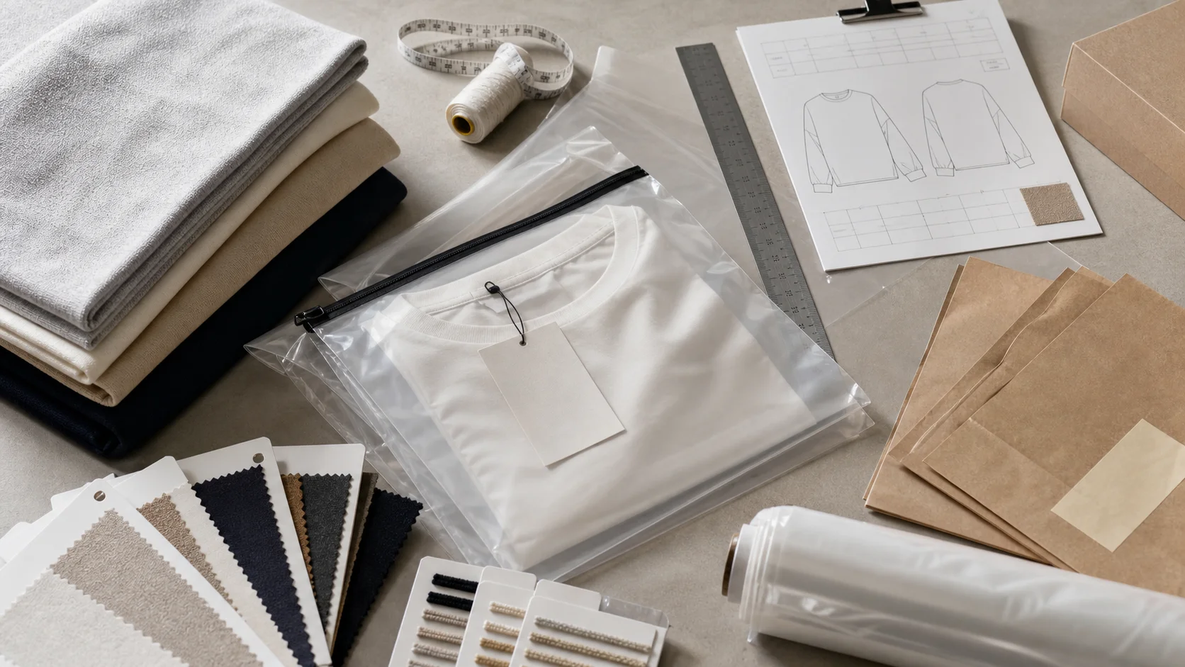 Clear Garment Bags with Printed Care Labels Cut Returns: