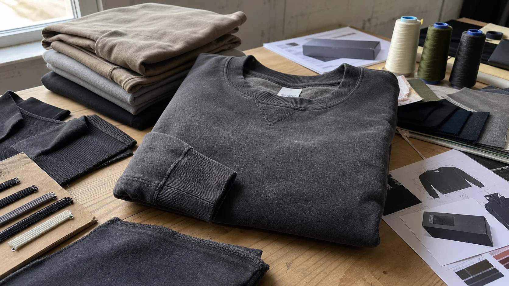 Custom Brushed Fleece Sweatshirts for Restaurant Merch