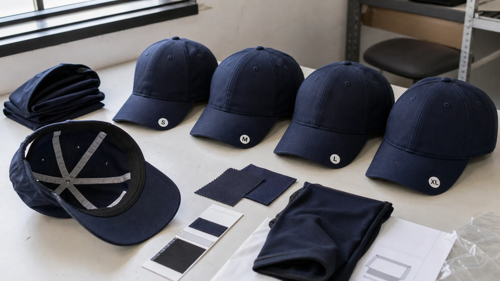 Custom Caps With Size Grading for Team Stores
