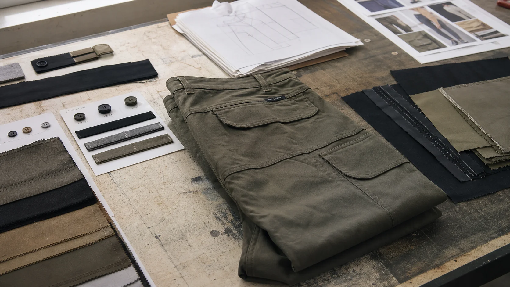 Custom Cargo Pants Fabric Testing for Warehouse Buyers