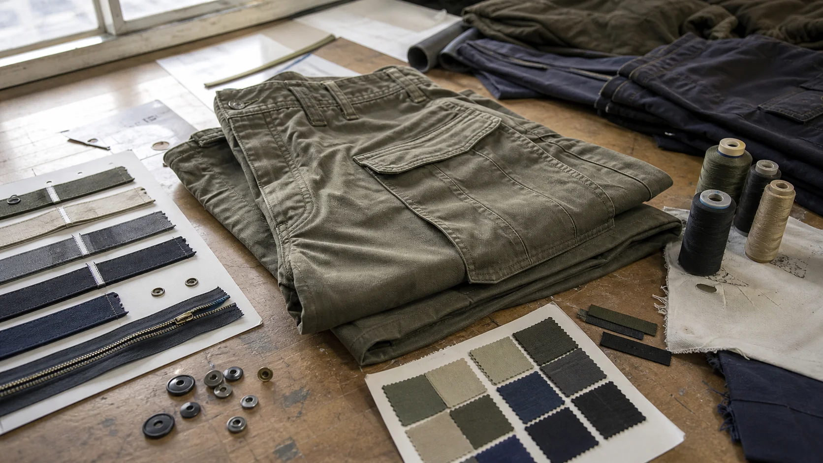 Custom Cargo Pants Trim Sourcing for Utility Brands