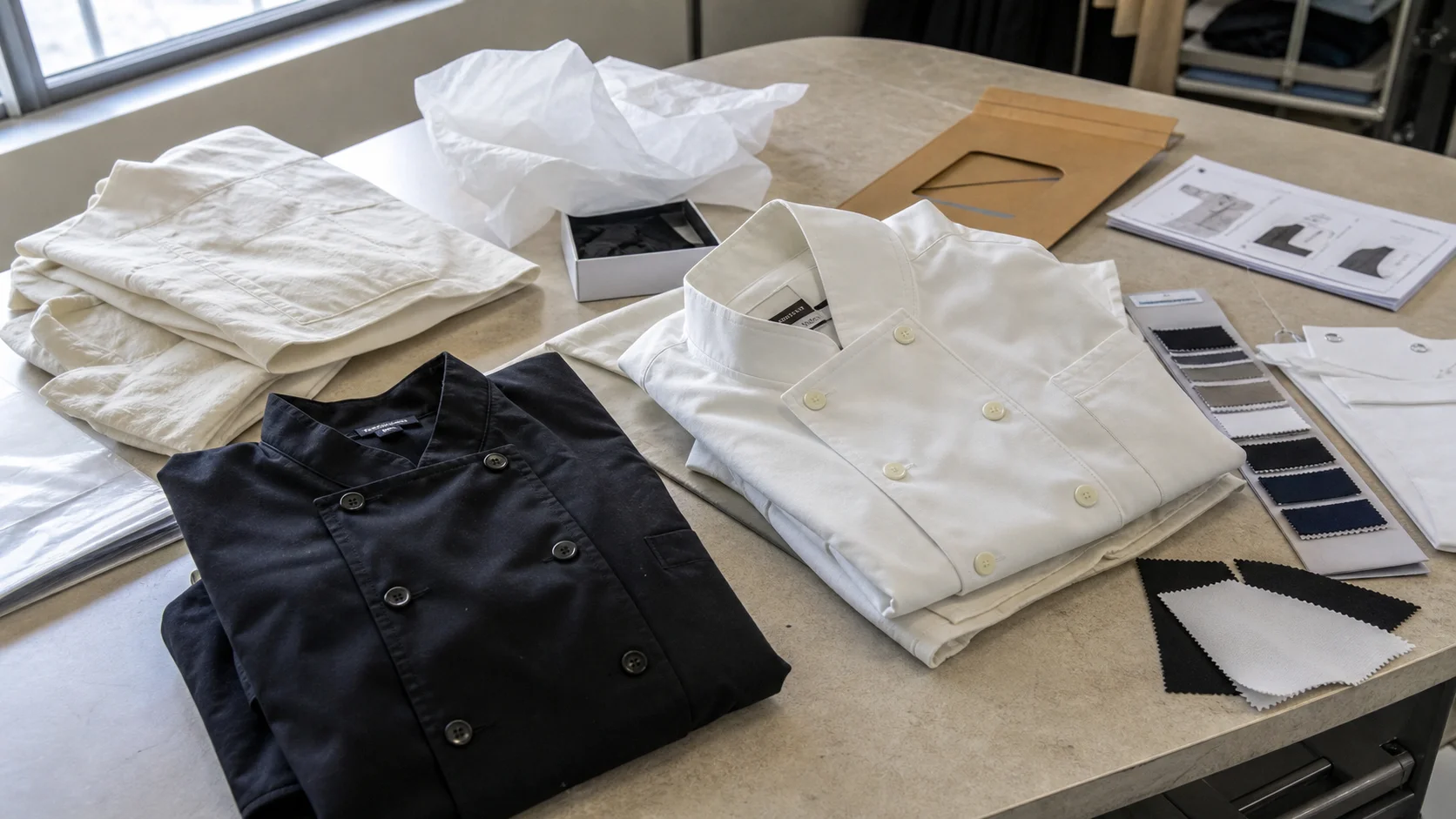 Custom Chef Coats with Packaging for Distributors