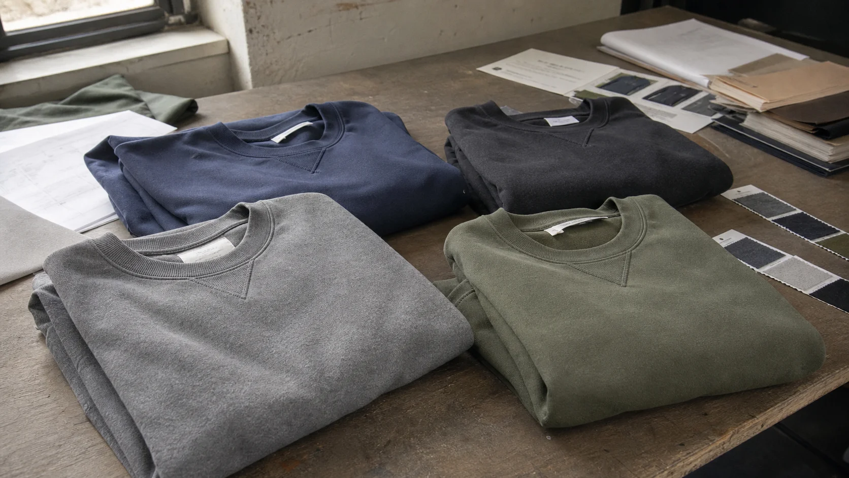 Custom Crewneck Hoodies with Care Labels for Distributors