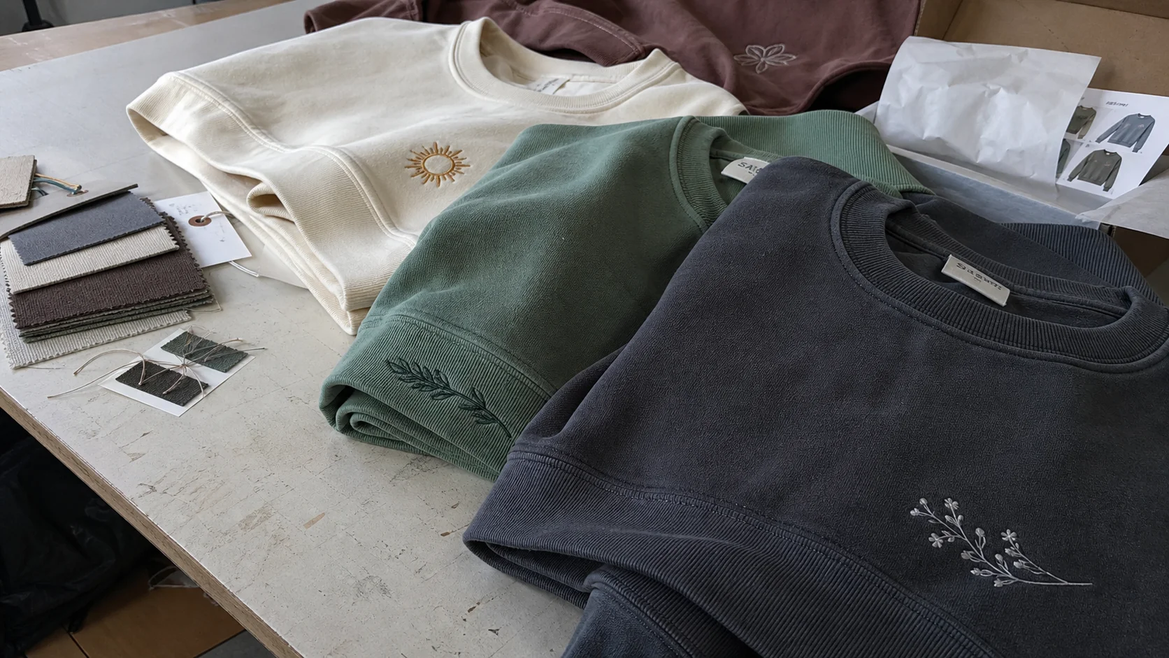 Custom Cropped Embroidered Sweatshirts for Boutiques