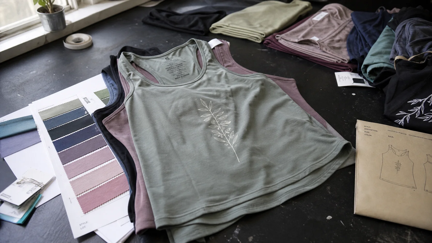 Custom DTG Yoga Studio Tops for Merch Buyers