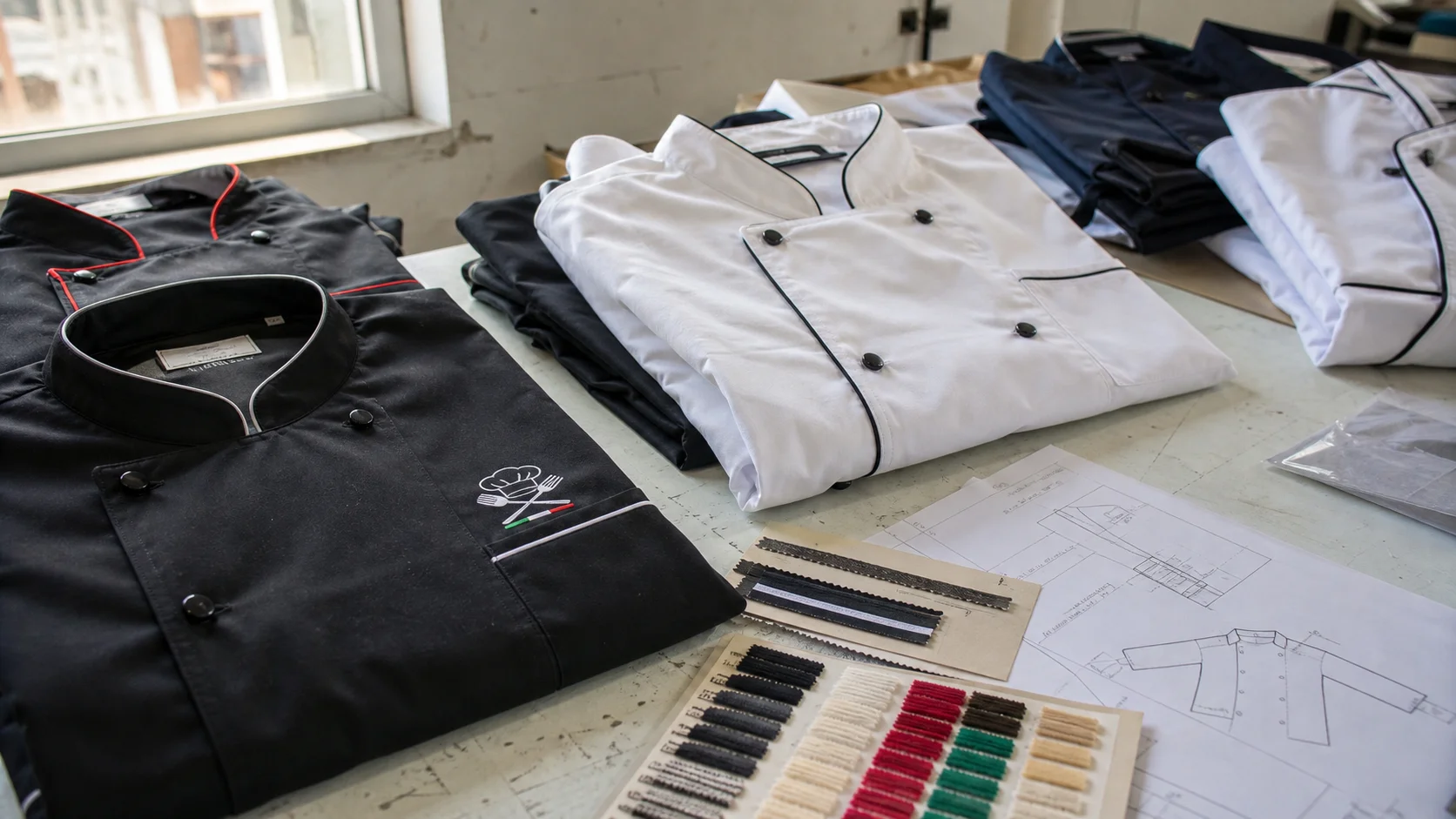 Custom Embroidered Chef Coats for Catering Teams