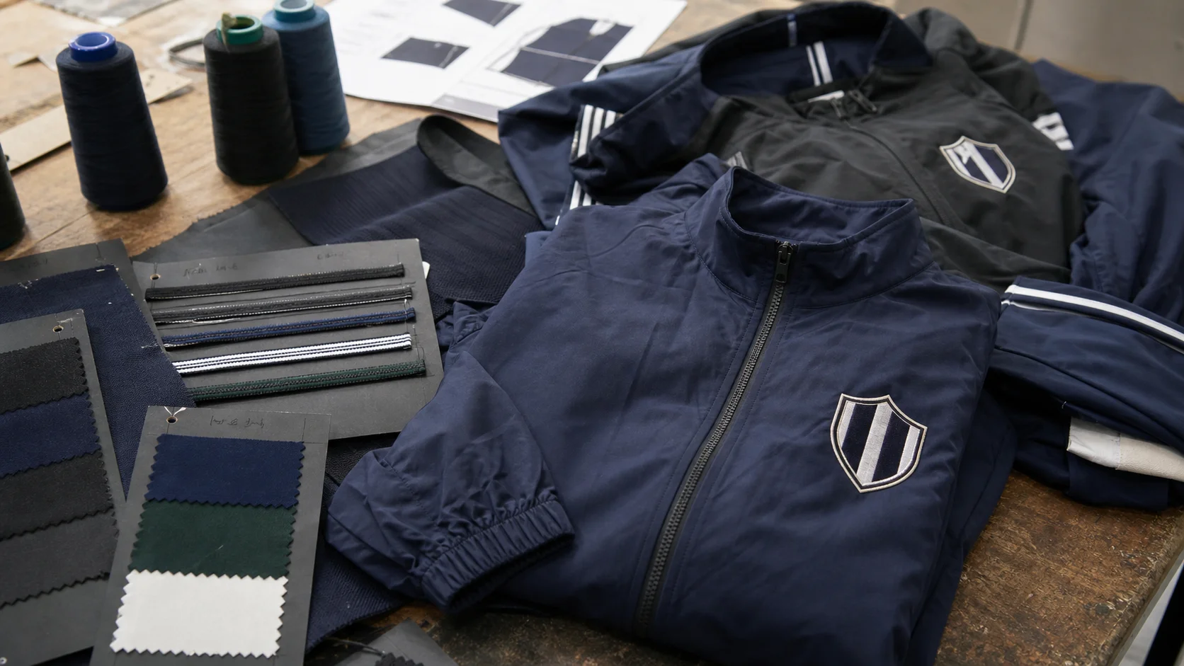 Custom Football Club Windbreakers with Trim Sourcing
