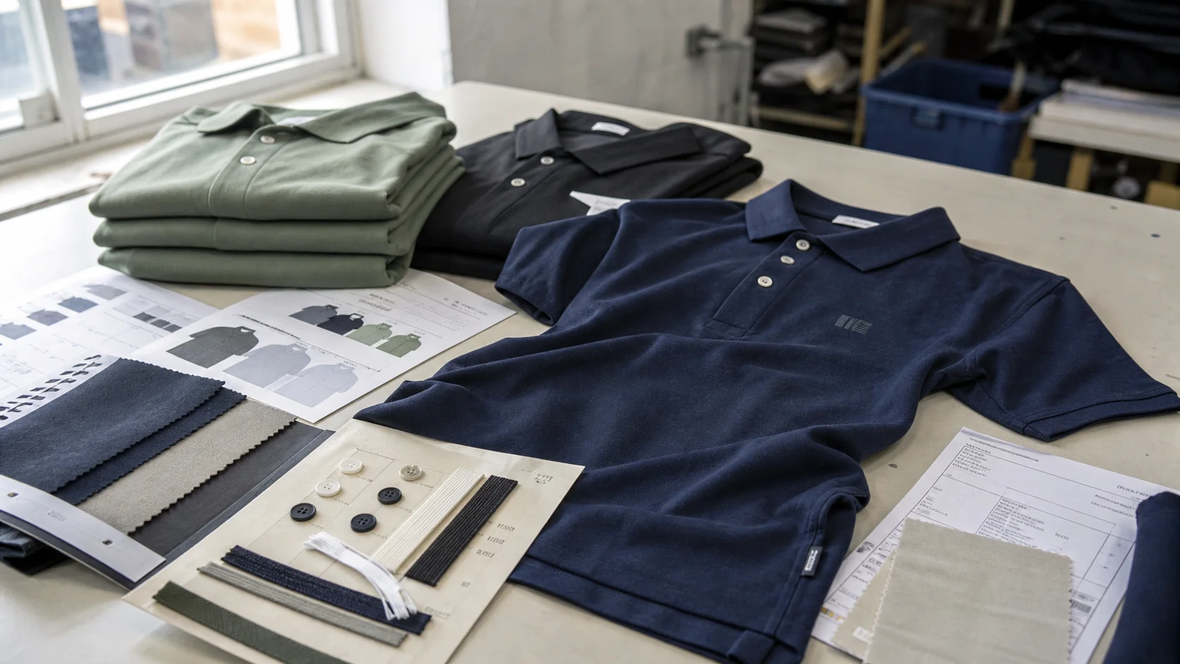 Custom Polo Shirts with DTG Chest Logos for Startup Teams