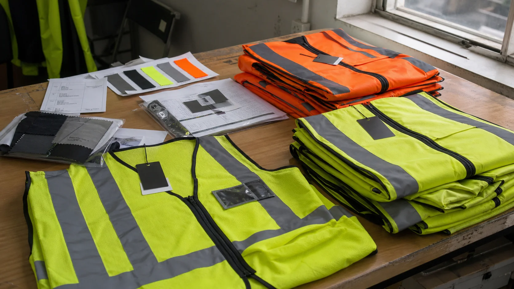 Custom Safety Vests With Hang Tags for Logistics Orders