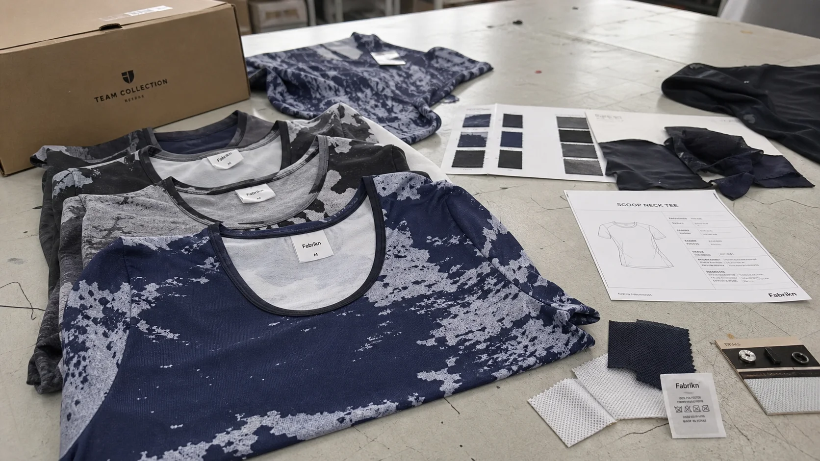 Custom Scoop Neck Sublimation Tees for Team Retail