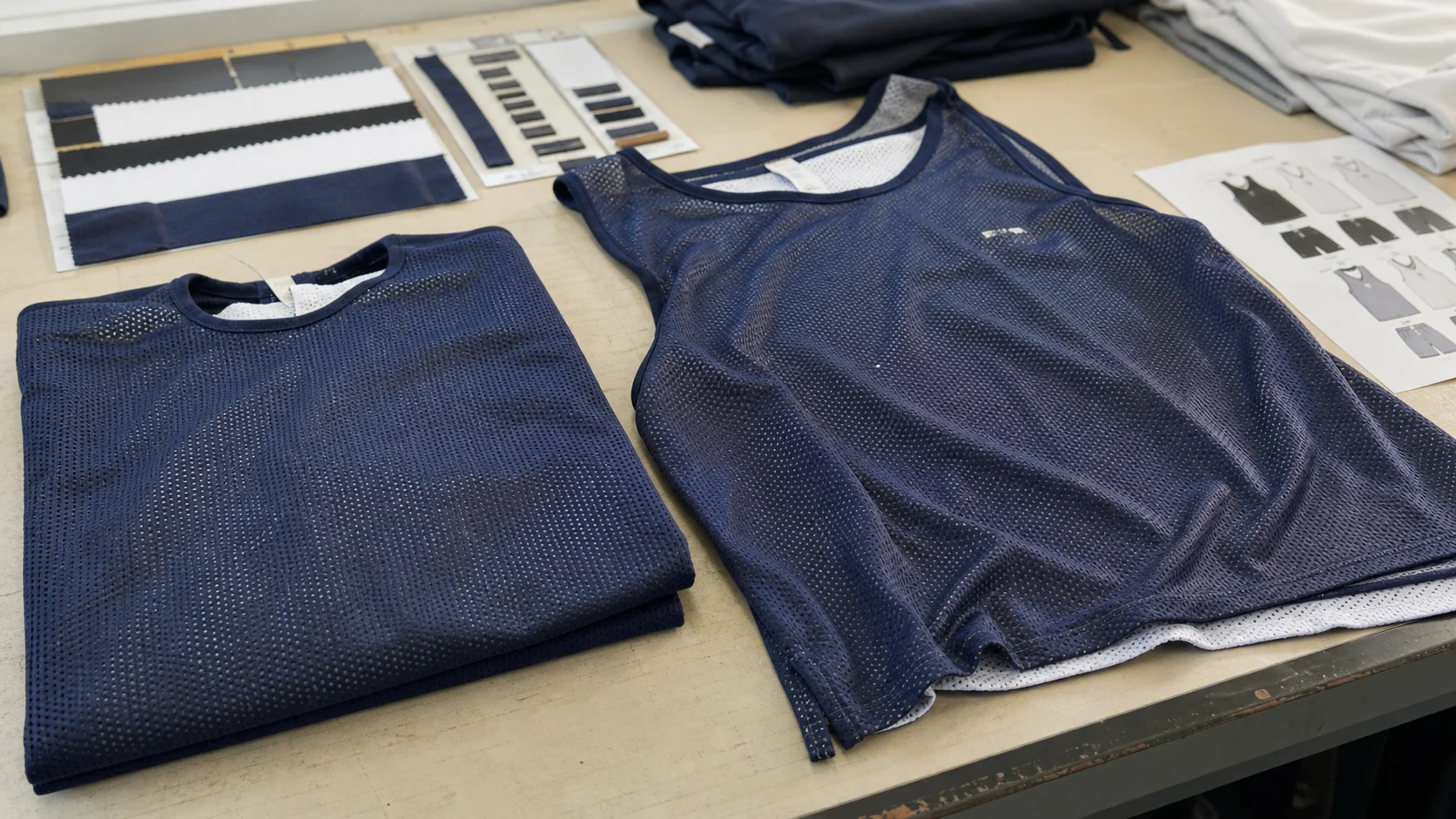 Custom Screen Printed Mesh Pinnies for Coaching Staff