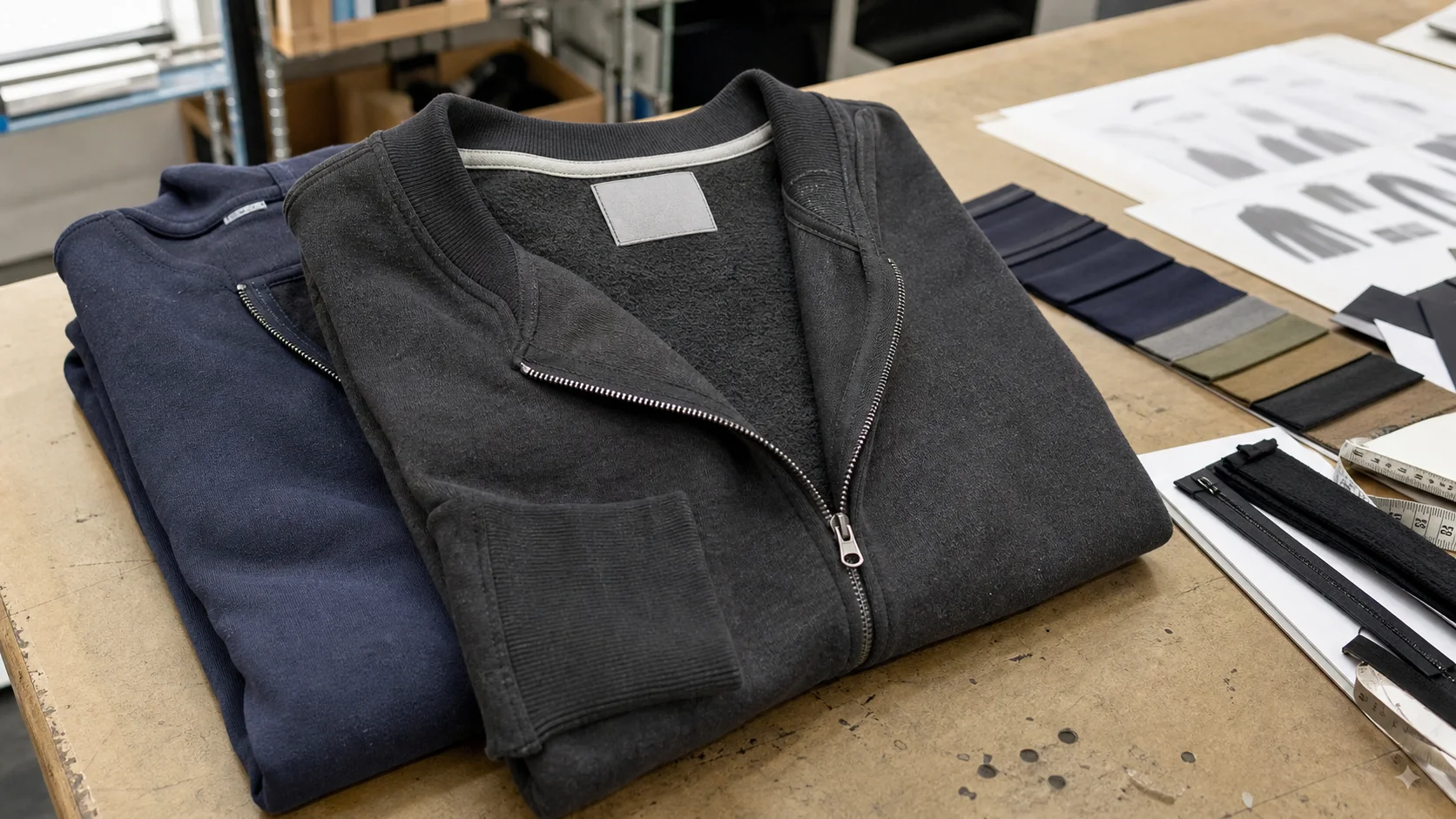 Custom Zip Sweatshirt Shrinkage Testing for Buyers