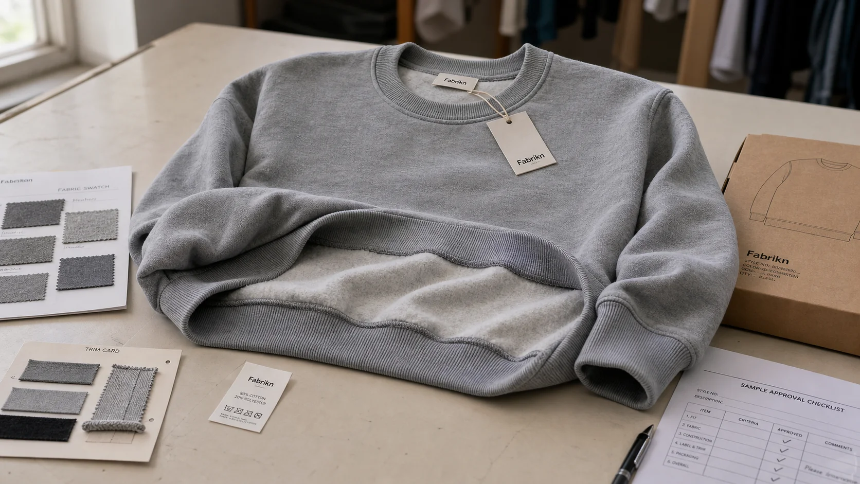 Fleece Sweatshirt Sample Approval Checklist