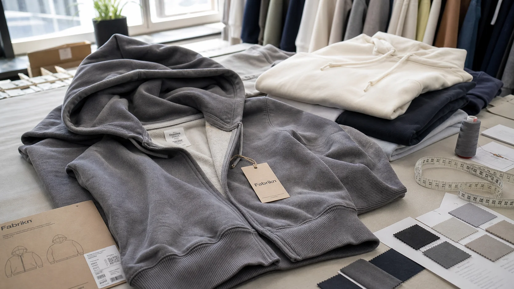Hoodie Factory Samples for Private Label Approval