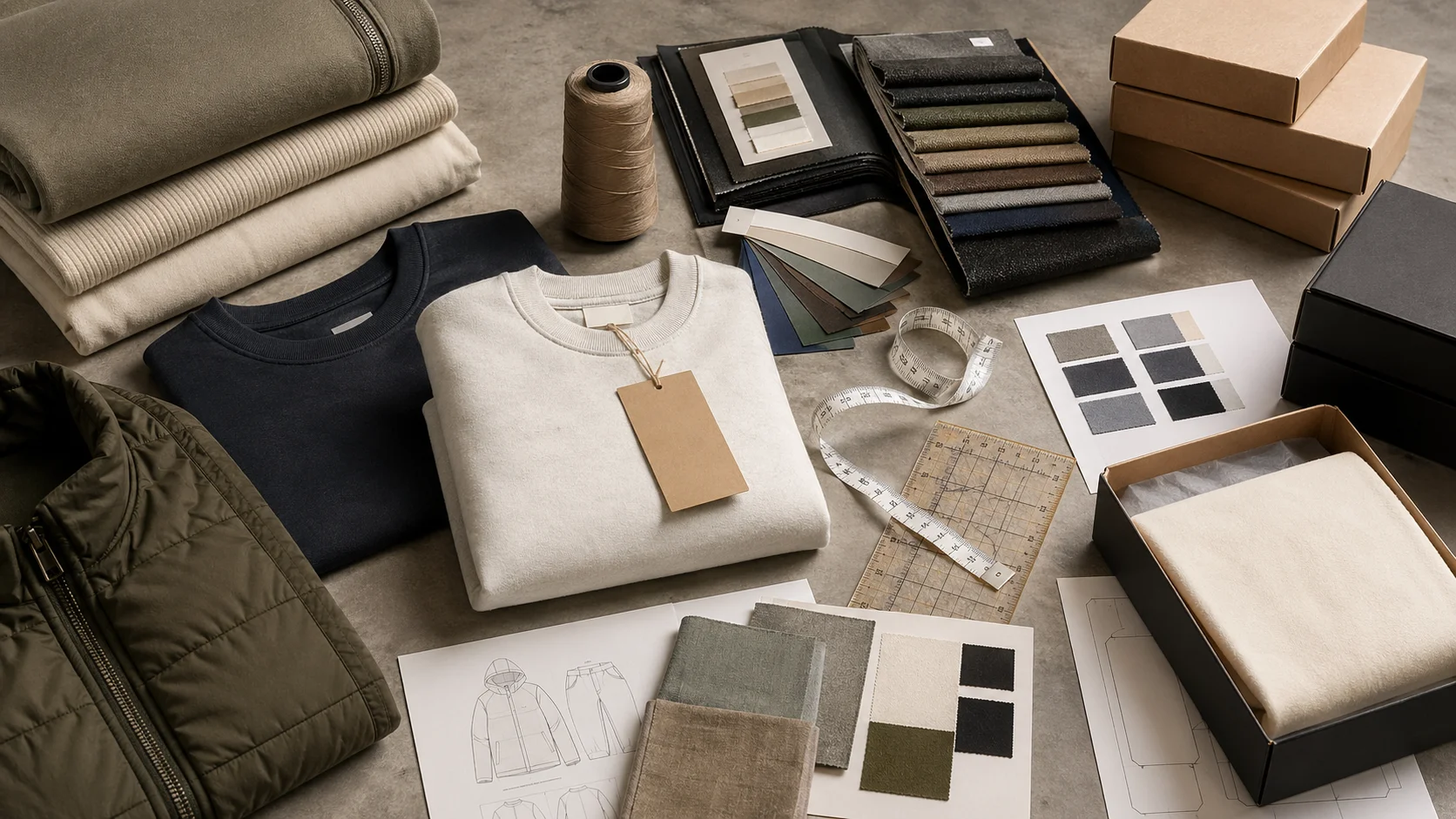 A Composition Label in Clothing Packaging: Material,