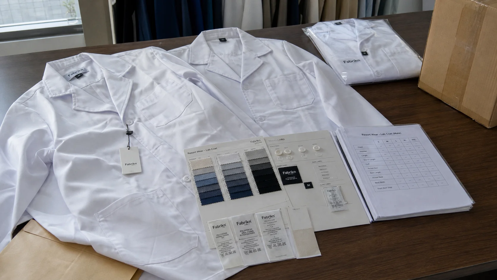 Lab Coat Sample Approval for Resort Uniform Buyers