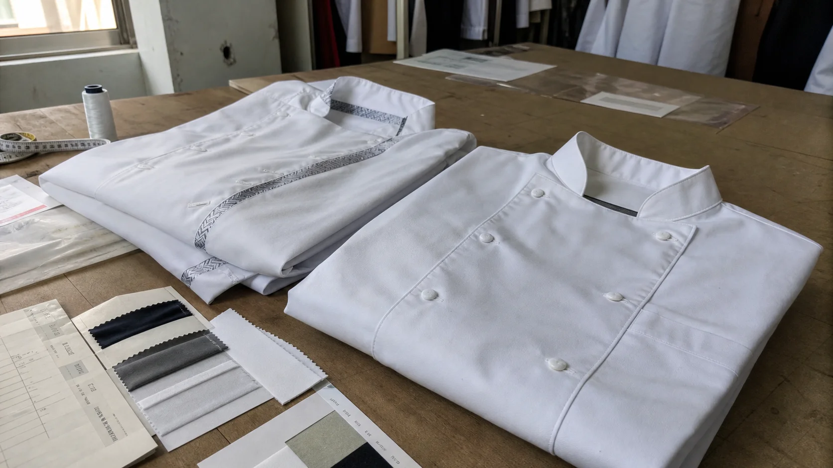 OEM Chef Coats With Fit Samples for Restaurant Groups
