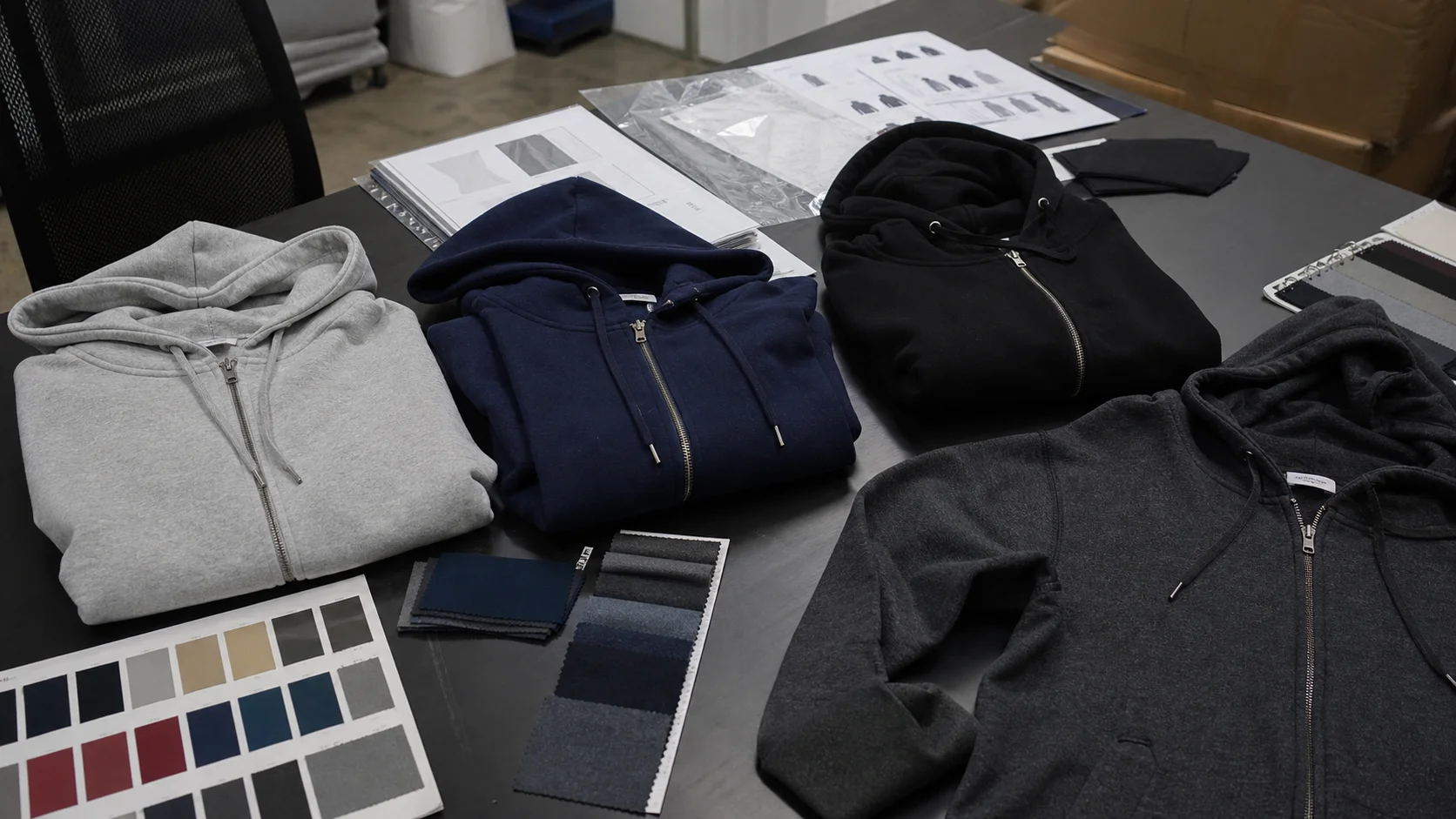 OEM Full-Zip Hoodies for White Label Fit Samples
