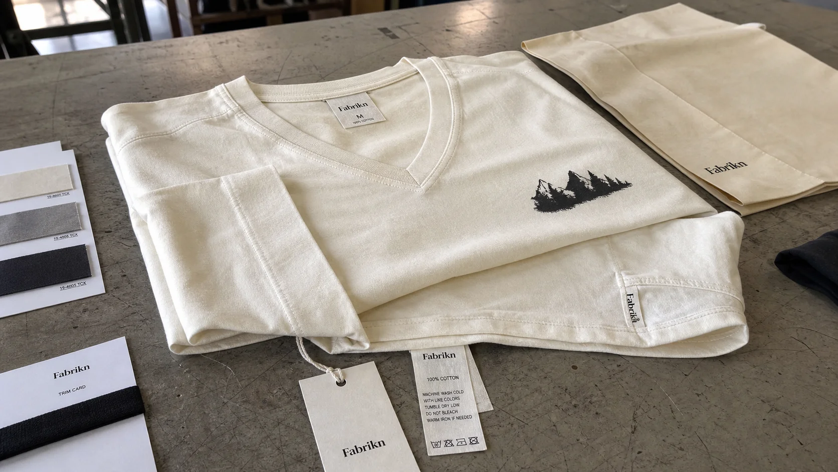 OEM V-Neck Tee Shirts with DTG Printing for Brands
