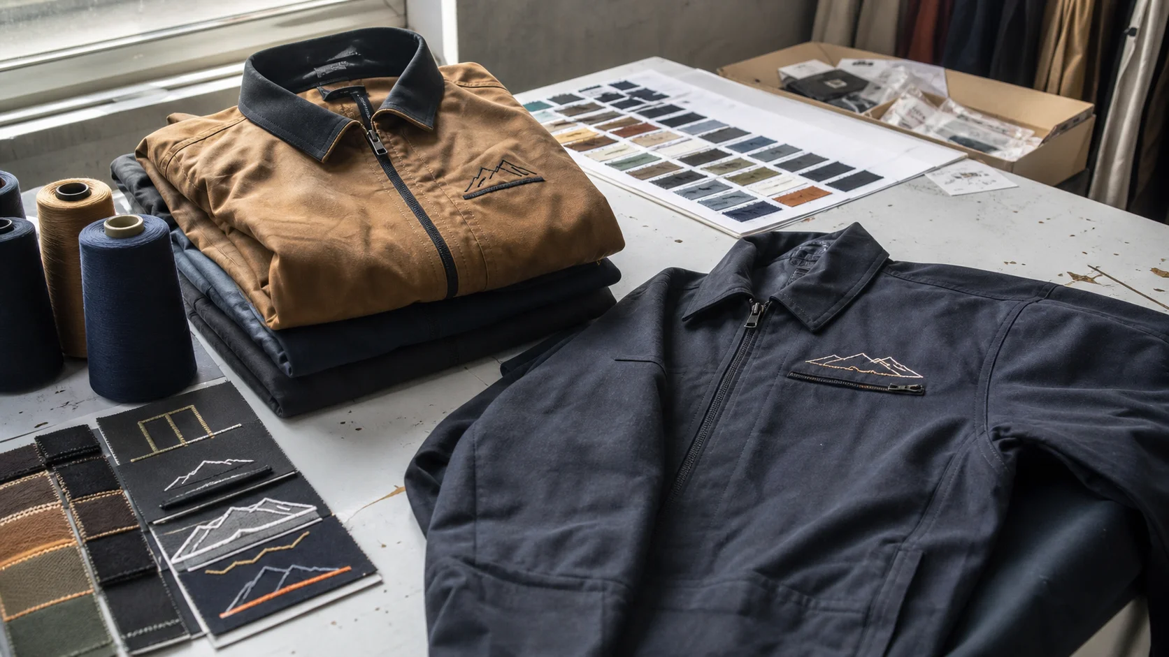 Order Low MOQ Embroidery for Work Jackets
