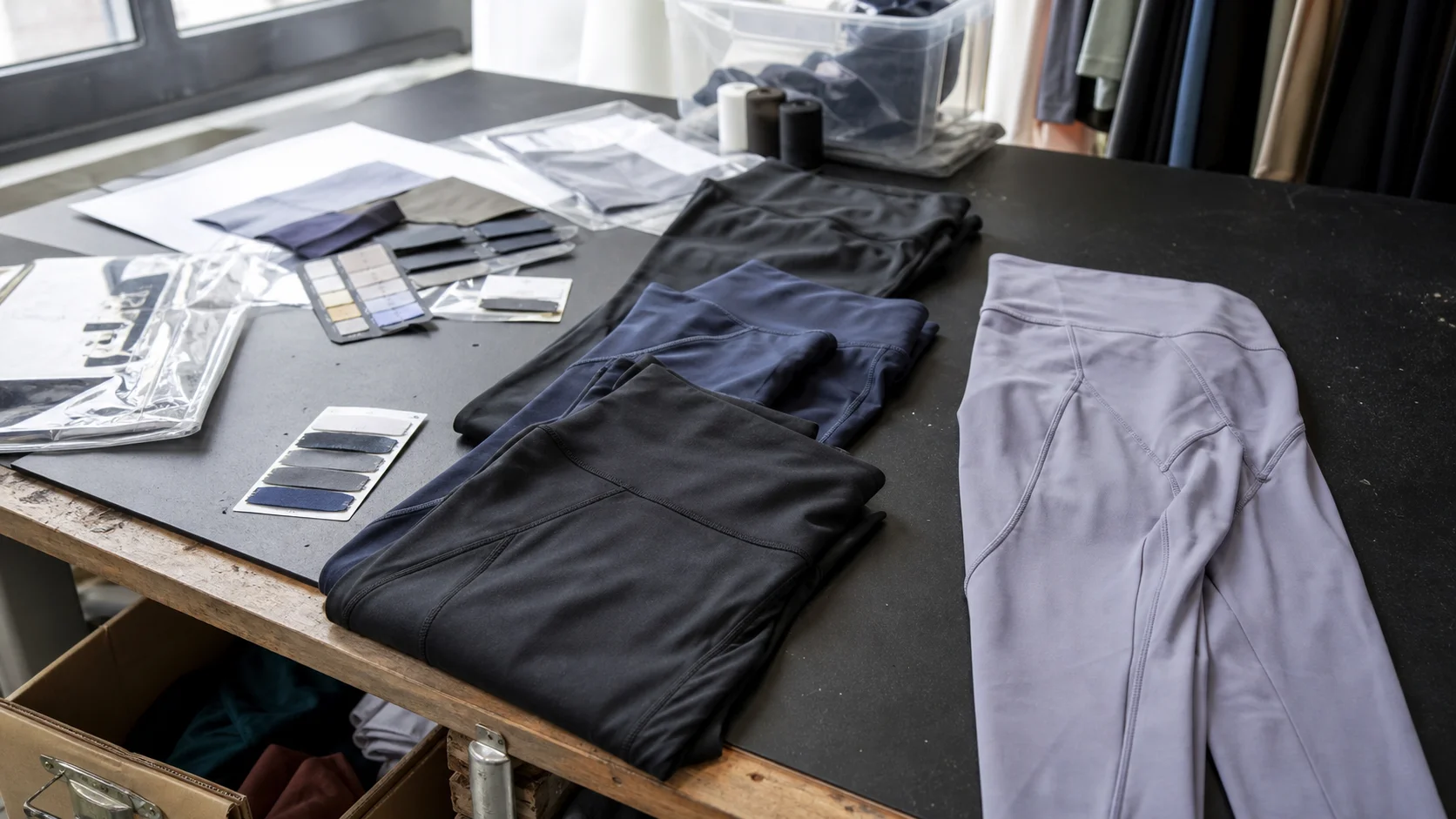 Performance Leggings Pre-Production Samples for Event Merch