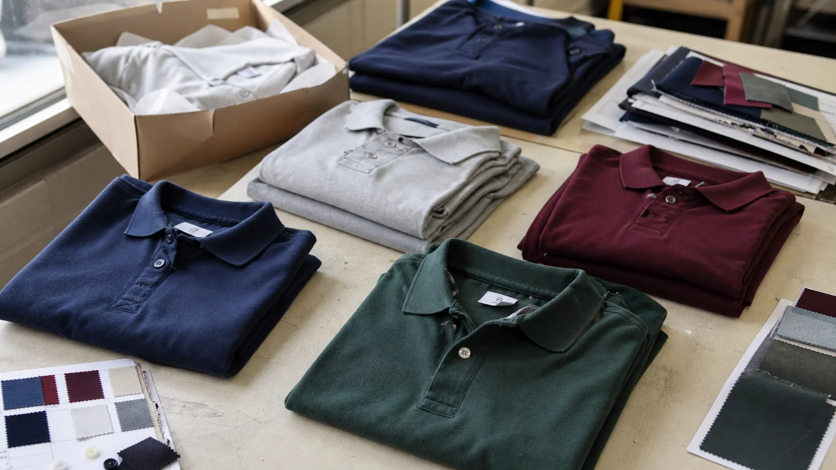 Private Label Campus Bookstore Polo Uniforms with Low MOQ
