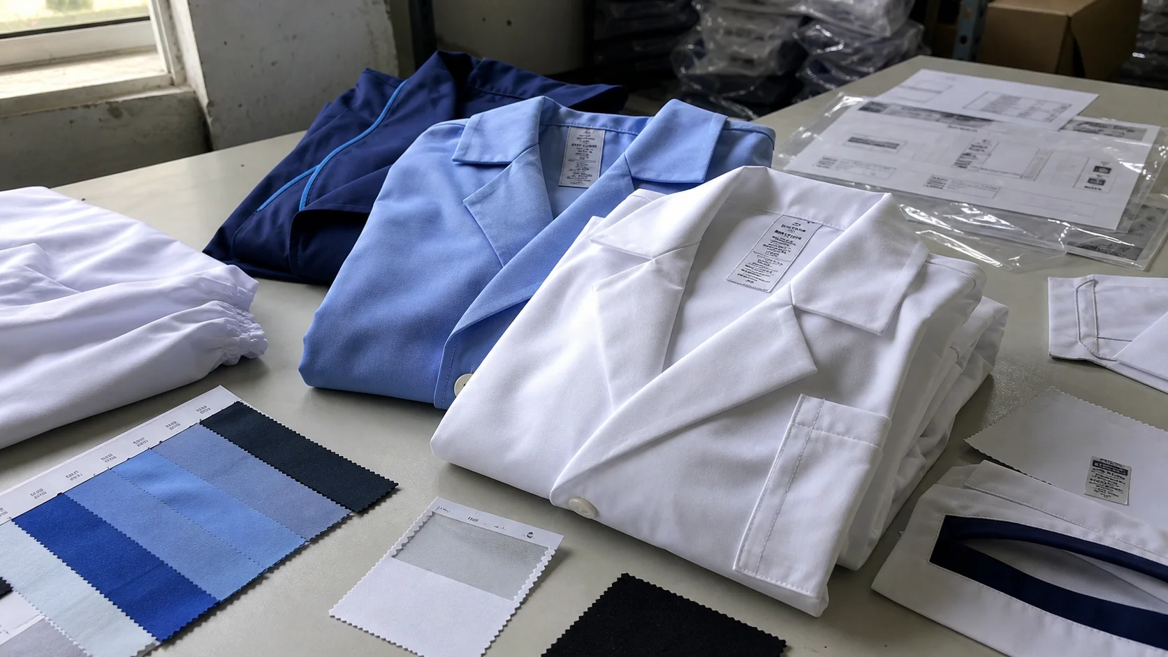 Private Label Lab Coats With Care Labels for Distributors