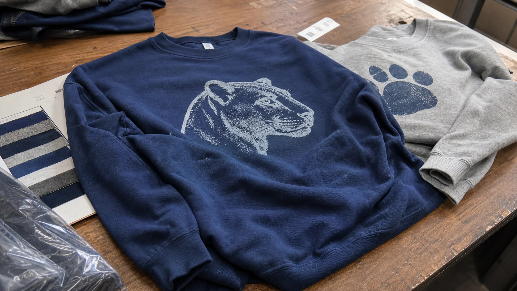 Screen Printed Crewneck Sweatshirts for School Bookstores