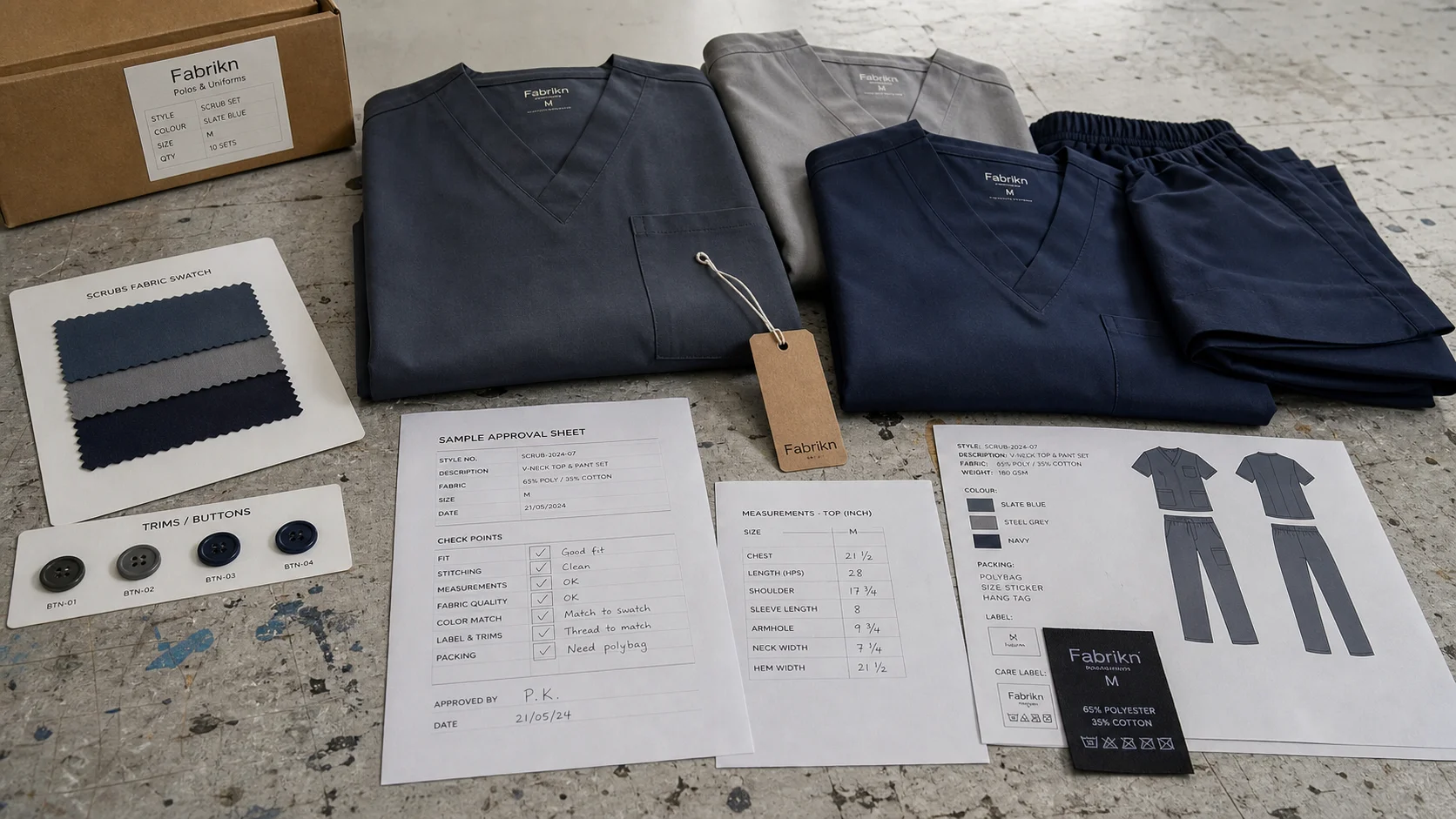 Scrubs Sample Approval for Ecommerce Brands