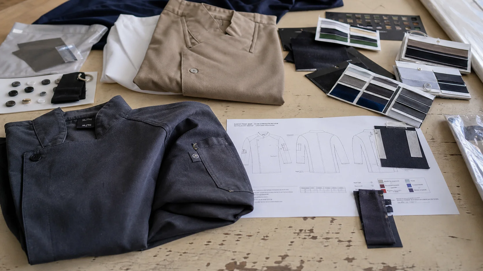 Sleeve Print Map Review for Restaurant Uniform Buyers
