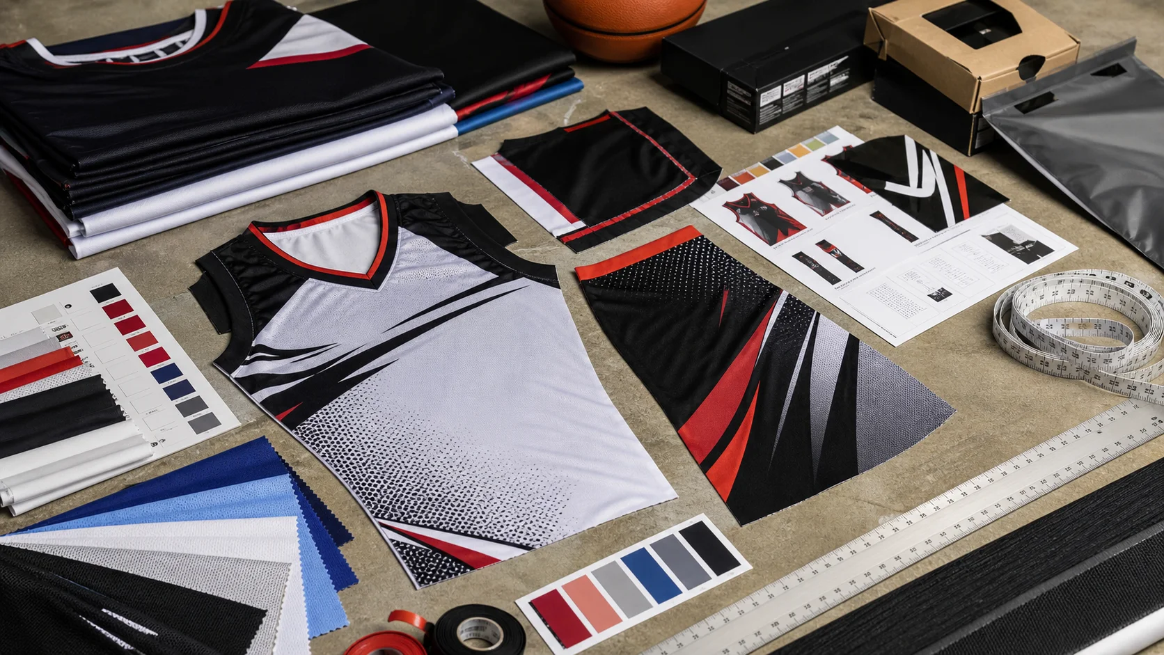 Sublimation Basketball Kit Spec Sheet for Bulk Orders