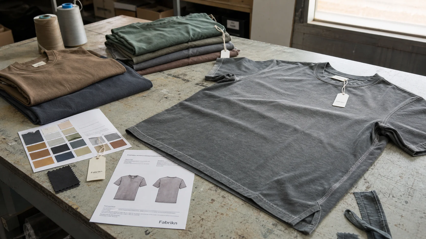 Wholesale Pigment-Dyed Cut and Sew Tees for Merch Lines