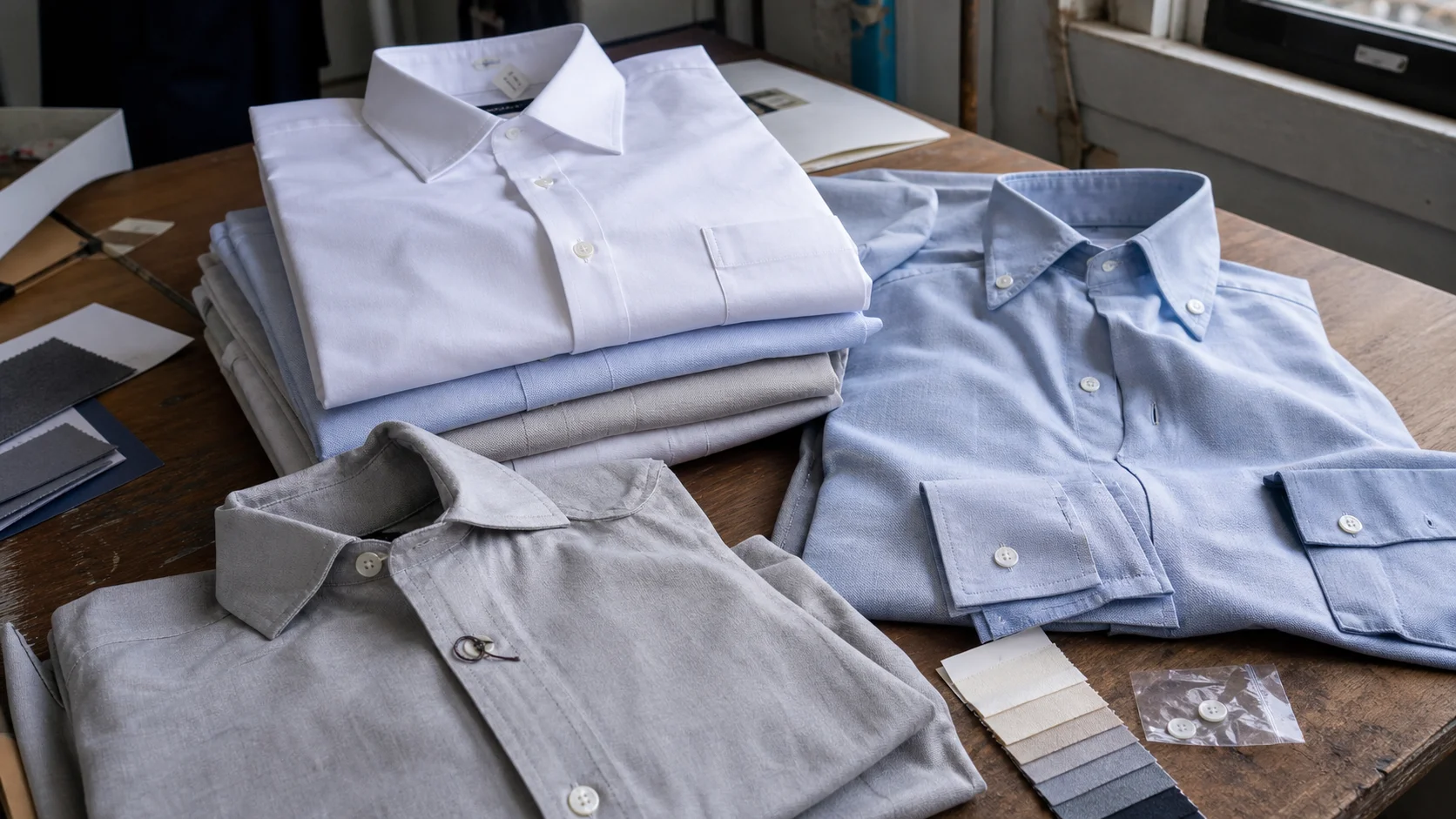 Woven Shirt MOQ with Care Labels for Buyers